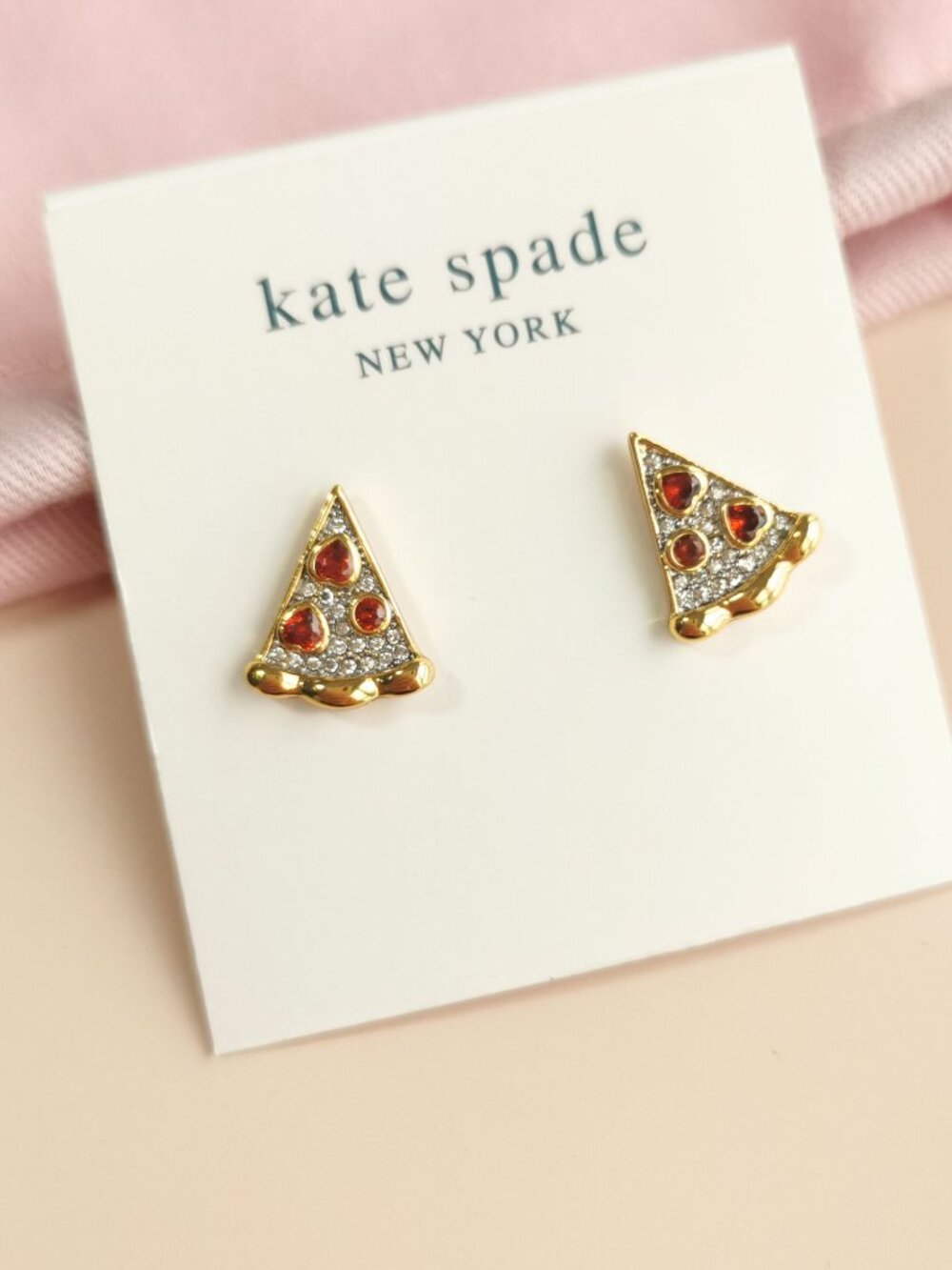 Kate Spade pizza earrings